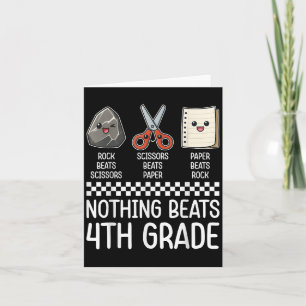 Nothing Beats 4th Grade Funny Back To School Kids Card