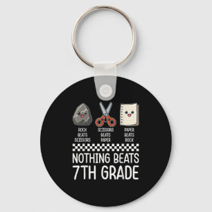 Nothing Beats 7th Grade Funny Back To School Kids Keychain