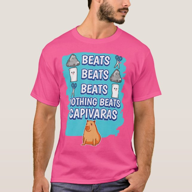 Nothing Beats Capybaras Rock Paper Scissors Game C T-Shirt (Front)