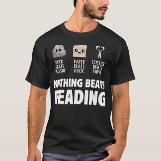 Nothing Beats Reading Librarian Book T-Shirt