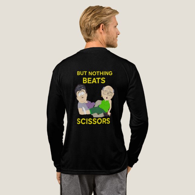 Nothing Beats Scissors  Tri-Blend Shirt (Full Back)