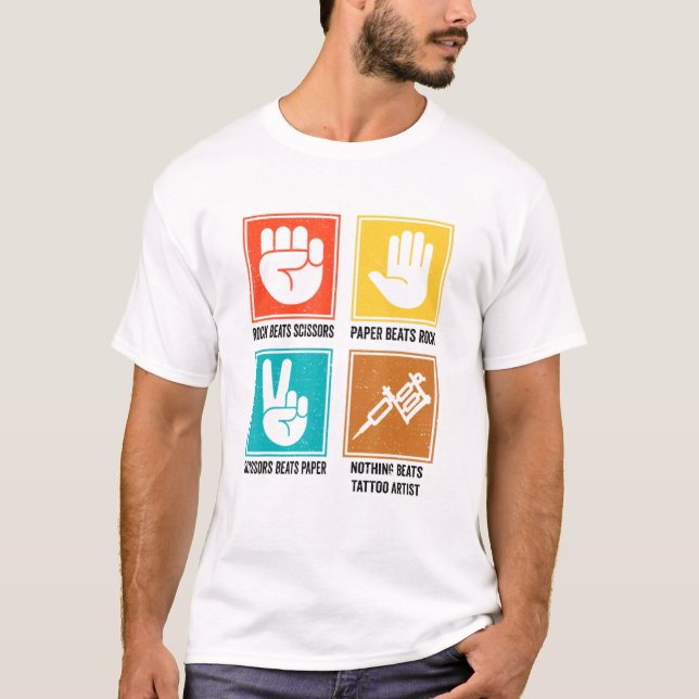Nothing Beats Tattoo Artist Cool Tattooist Inked T T-Shirt (Front)