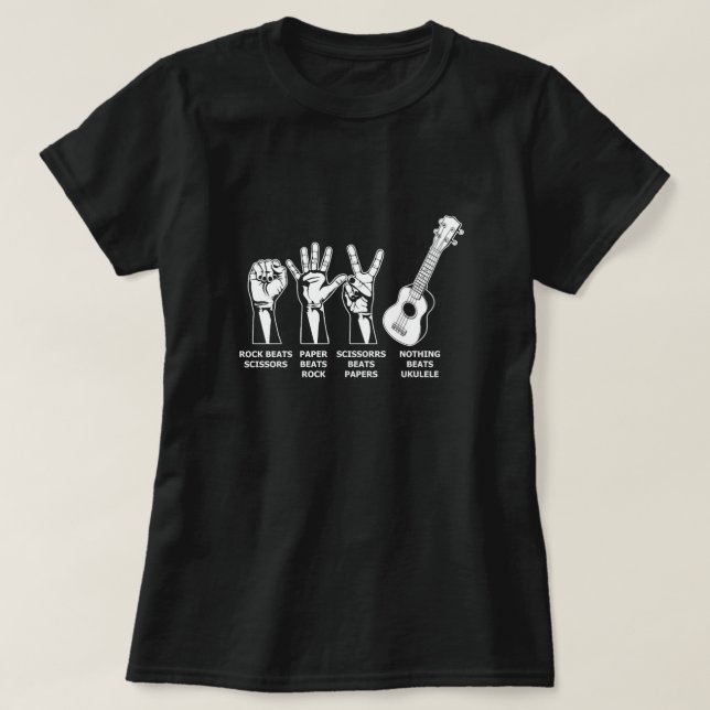 Nothing Beats Ukulele Uke Acoustic Instrument Gift T-Shirt (Design Front)