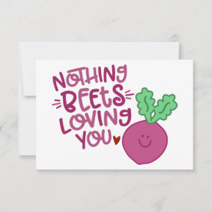 Nothing Beets Loving You Cute Beet Pun Funny V Invitation