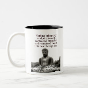 Nothing Brings Joy - Buddha Two-Tone Coffee Mug