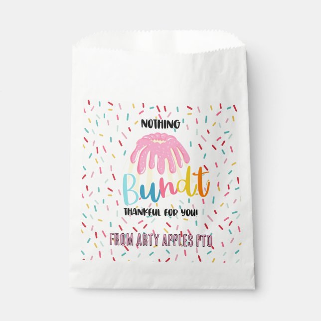 nothing bundt thankful for you cake  favor bag (Front)