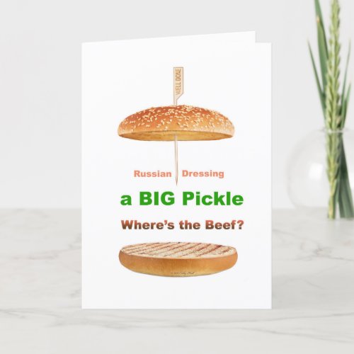 Nothing Burger Deluxe Birthday Card