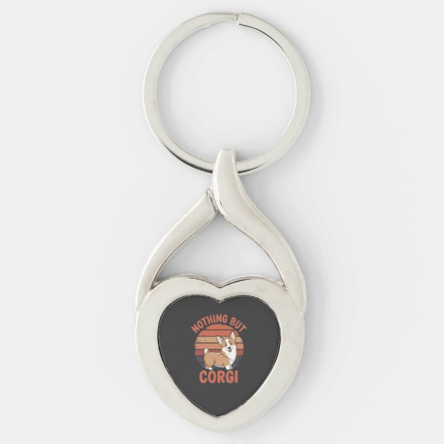 Nothing But Corgi Keychain (Front)