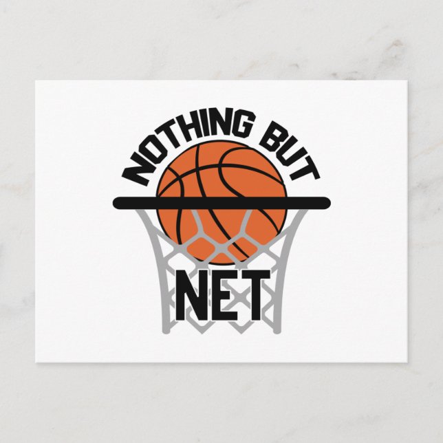 Nothing But Net Gift Idea Basketball Postcard (Front)
