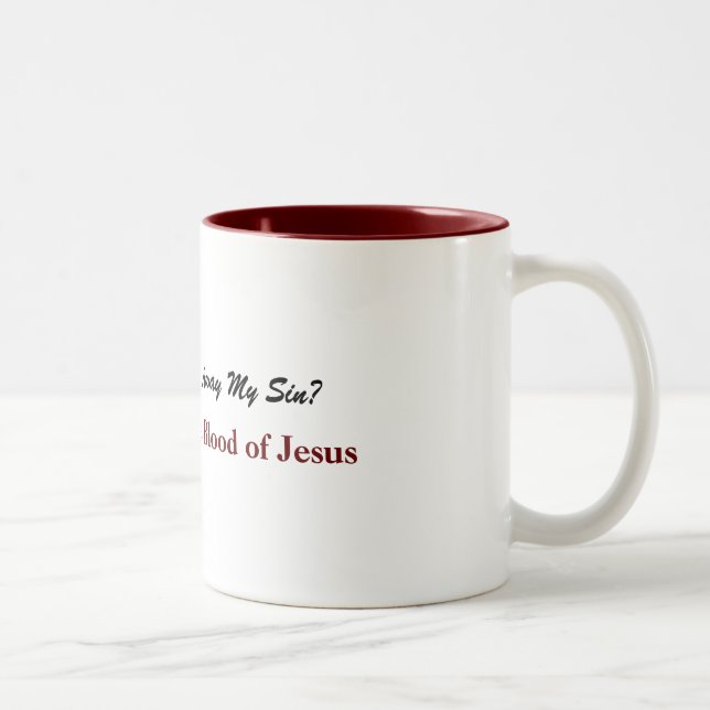 Nothing but the Blood of Jesus Two-Tone Coffee Mug (Right)