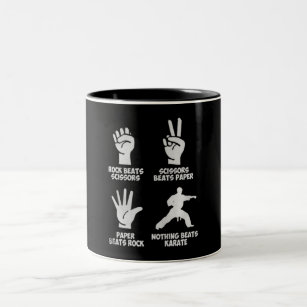 Nothing Can Beats Karate Custom Gift Two-Tone Coffee Mug