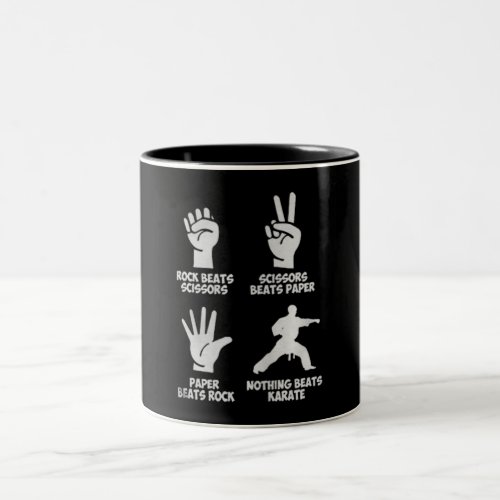 Nothing Can Beats Karate Custom Gift Two_Tone Coffee Mug