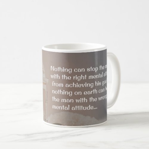Nothing can Stop Life Quotes with White Text Coffee Mug