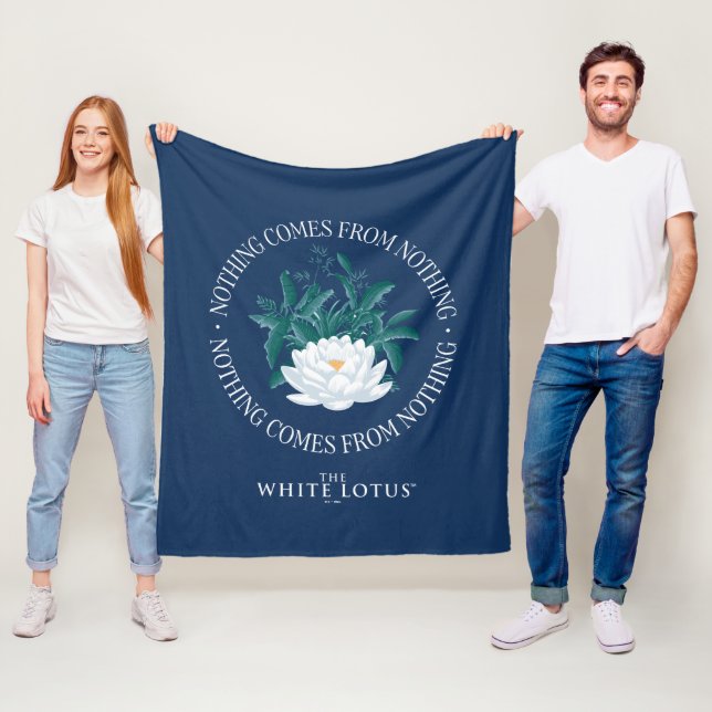 Nothing Comes From Nothing - The White Lotus Fleece Blanket (In Situ)