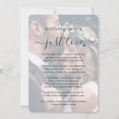 Nothing Fancy 2 Photo Overlay Simple Wedding Invitation (Front)