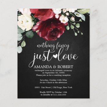 Nothing Fancy Cheap Rustic Wedding Invitations by LitleStarPaper at Zazzle