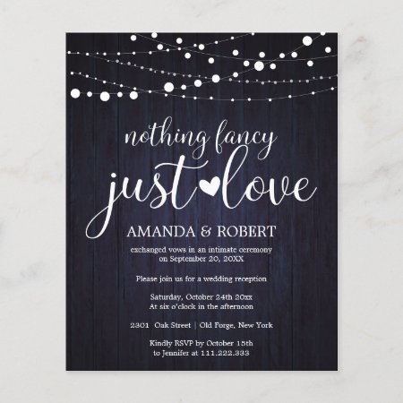 Nothing Fancy Cheap Rustic Wedding Invitations