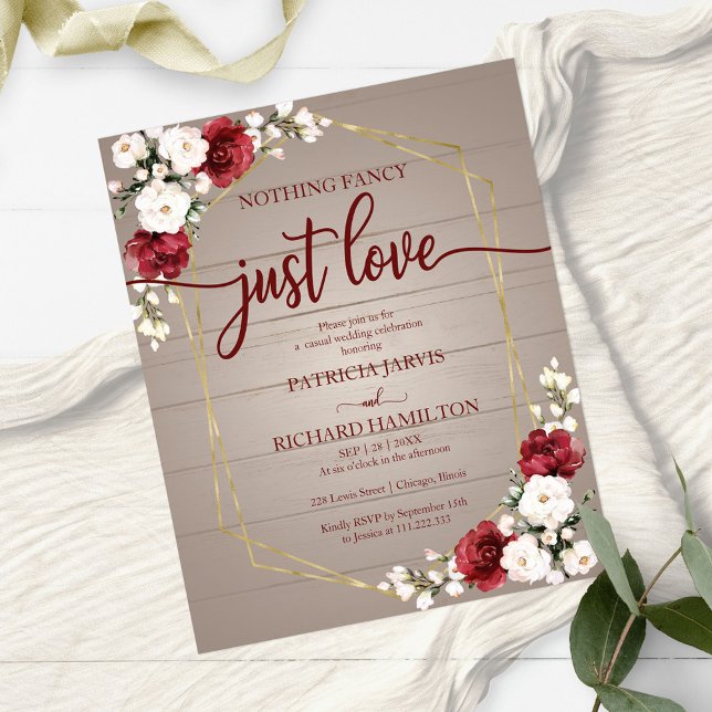 Nothing Fancy Geometric Budget Wedding Invitations (Creator Uploaded)