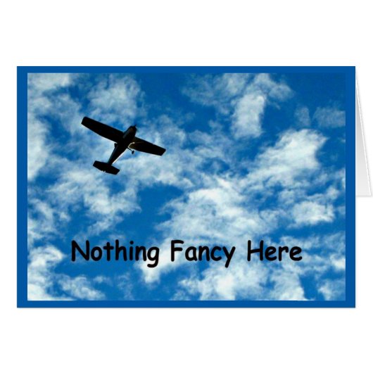 Nothing Fancy Here Just A Plane Boss's Day Card! Cards (Front Horizontal)