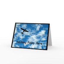Nothing Fancy Here - Just A Plane Graduation Card