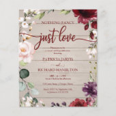 Nothing Fancy Inexpensive Wedding Invitations (Front)