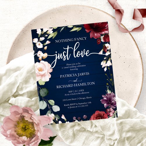 Nothing Fancy Inexpensive Wedding Invitations