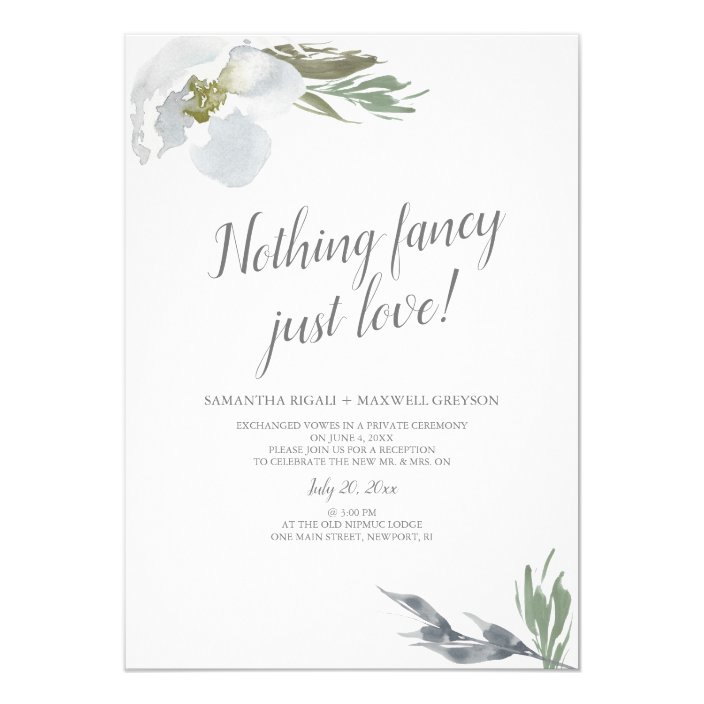 Nothing Fancy Just Lo Cool Watercolor Florals Invitation Zazzle Com