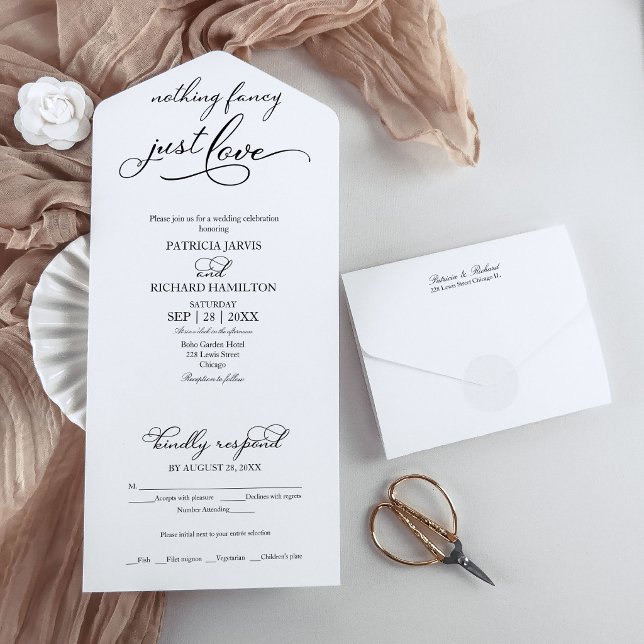 Nothing Fancy Just Love All in One Wedding Invite (Creator Uploaded)