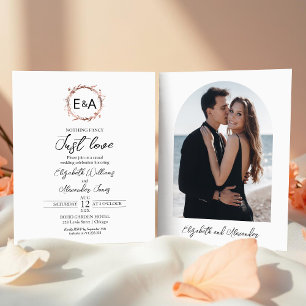 Nothing Fancy Just Love Budget Wedding Invitation