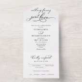 Nothing Fancy Just Love Casual Wedding  All In One Invitation (Inside)