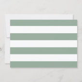Nothing Fancy Just Love Casual Wedding Green Sage  Invitation (Back)
