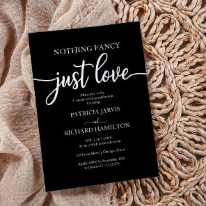 Nothing Fancy Just Love Casual Wedding Invitation