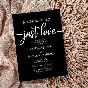 Nothing Fancy Just Love Casual Wedding Invitation