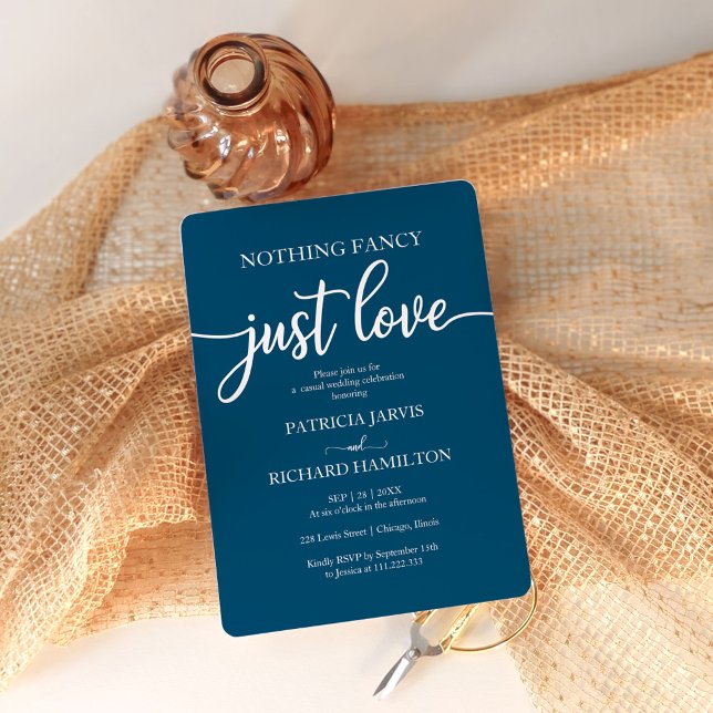 Nothing Fancy Just Love Casual Wedding Invitation (Creator Uploaded)