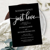 Nothing Fancy Just Love Casual Wedding Invitation