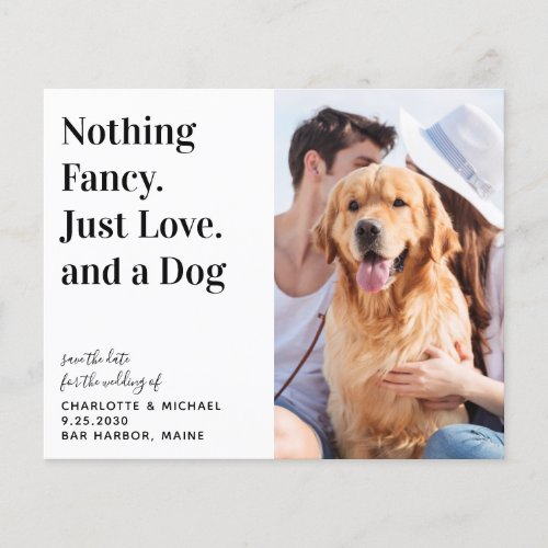 Nothing Fancy Just Love Dog Save The Date Cards