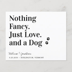 Nothing Fancy Just Love Dog Save The Date Cards