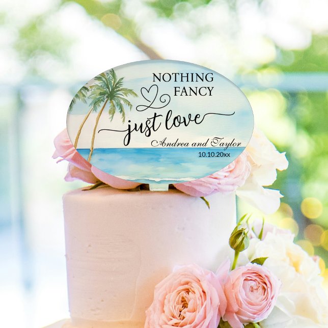 Nothing Fancy Just Love Elegant Wedding  Cake Topper (Creator Uploaded)