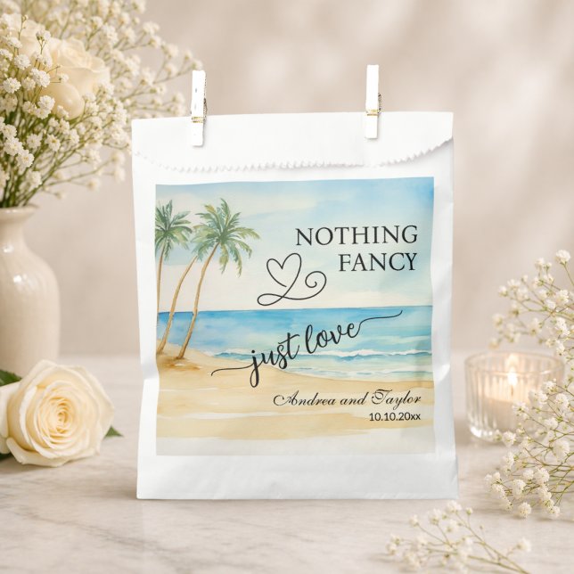 Nothing Fancy Just Love Elegant Wedding  Favor Bag (Creator Uploaded)