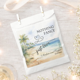 Nothing Fancy Just Love Elegant Wedding  Favor Bag