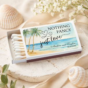 Nothing Fancy Just Love Elegant Wedding favor Matchboxes