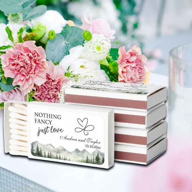 Nothing Fancy Just Love Elegant Wedding favor Matchboxes (Creator Uploaded)