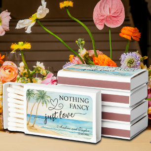 Nothing Fancy Just Love Elegant Wedding favor Matchboxes