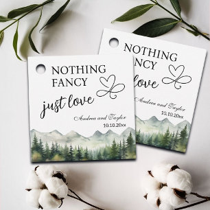Nothing Fancy Just Love Elegant Wedding Favor Tags