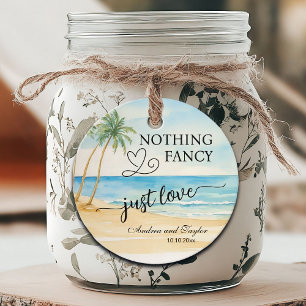 Nothing Fancy Just Love Elegant Wedding Favor Tags