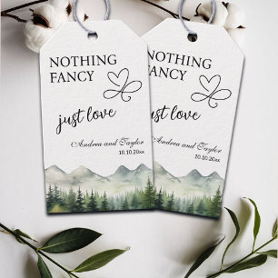 Nothing Fancy Just Love Elegant Wedding Gift Tags