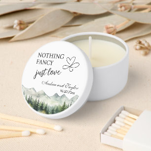 Nothing Fancy Just Love Elegant Wedding  Mini Candle Favors