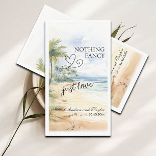 Nothing Fancy Just Love Elegant Wedding Paper Guest Towels