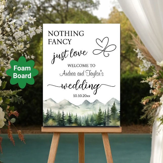 Nothing Fancy Just Love Elegant Wedding Welcome Foam Board (Creator Uploaded)