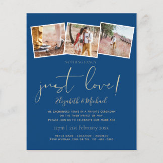 Nothing Fancy Just Love Elopement Announcement
